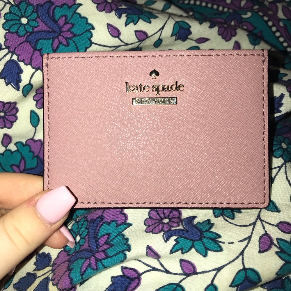 Kate spade mauve card holder